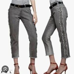 POL Premium Ruffle My Feathers Mineral Wash Jeans